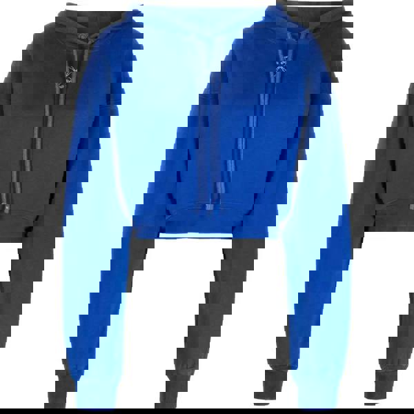 Off-White Womens/Ladies Embr Arrow Cropped Hoodie - Blue