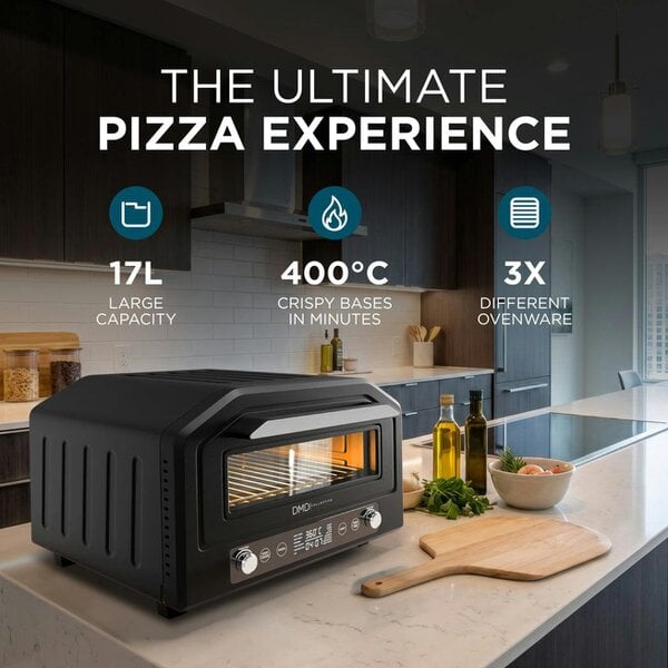 DMD Collective Electric Pizza Oven & Air Fryer Combo 17L – 400°C Indoor Countertop Oven, Fits 12" Pizza