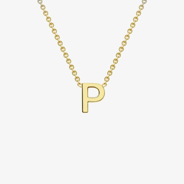 T. H. Baker 9ct Yellow Gold Mini Initial P Necklace 1.19.0165