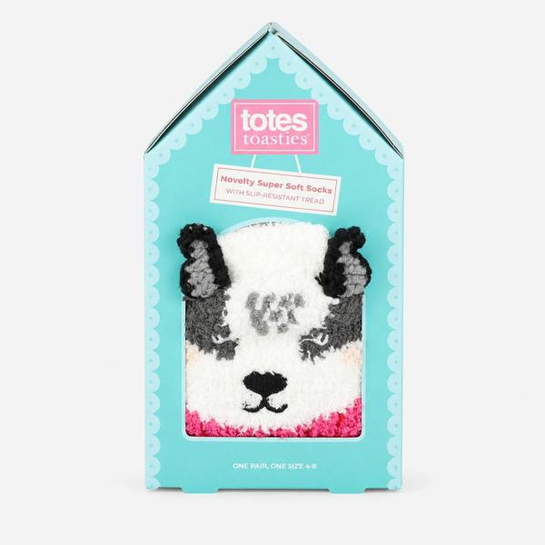 Totes NOVELTY SUPER SOFT SLIPPER SOCKS Slipper Socks Slipper Socks   in  Red