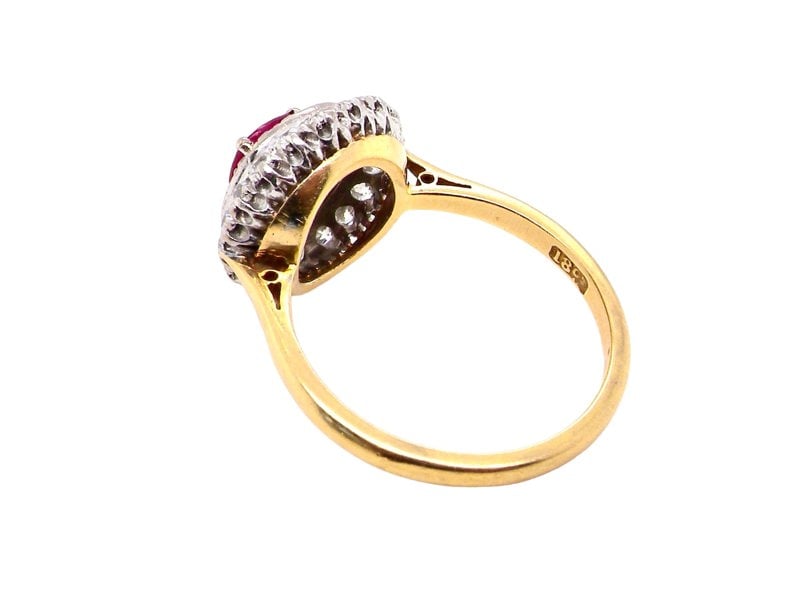 Vintage Tom A ruby and diamond cluster ring