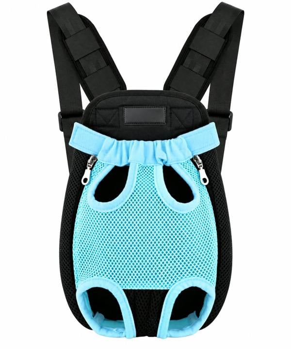 ATEK Large Pet Carrier Backpack Legs Out Dog Cat Puppy Travel Bag Blue
