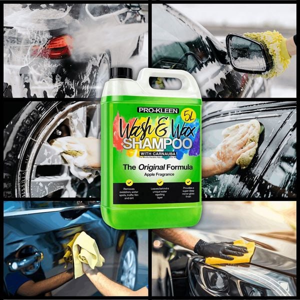 ProKleen Pro-Kleen 10 Litres Carnauba Wash and Wax Shampoo (Apple Fragrance)
