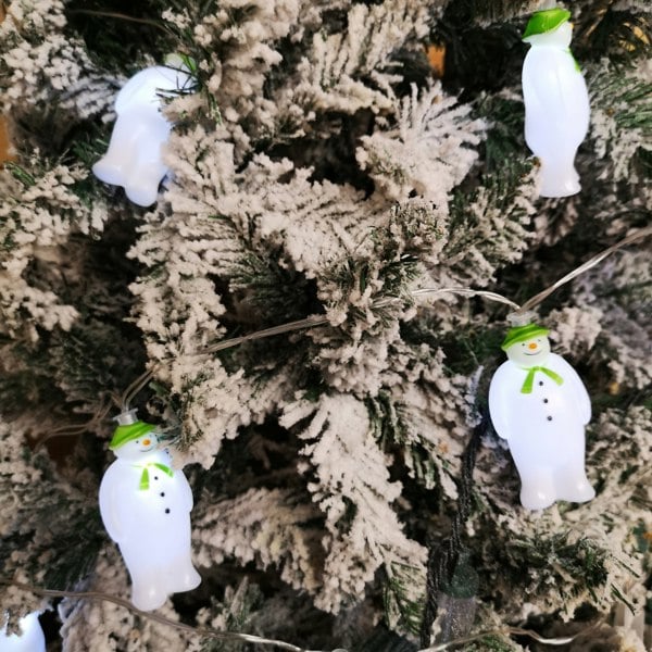 Samuel Alexander The Snowman And The Snowdog Battery Operated 10 Snowmen LED Indoor String Light Ice White LEDs