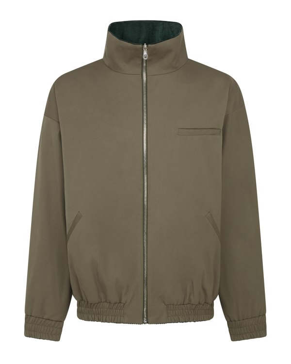 Frolickers Reversible Corduroy Bomber Jacket - Olive / Evergreen