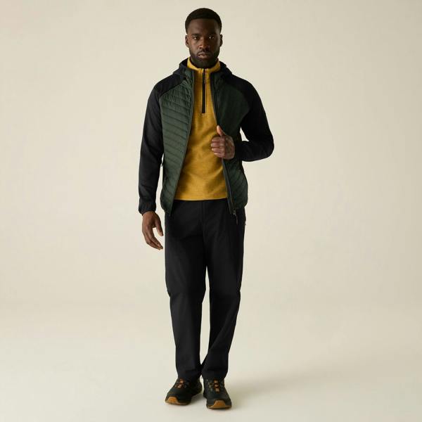 Regatta Mens Andreson Hybrid Jacket - Dark Khaki/Black