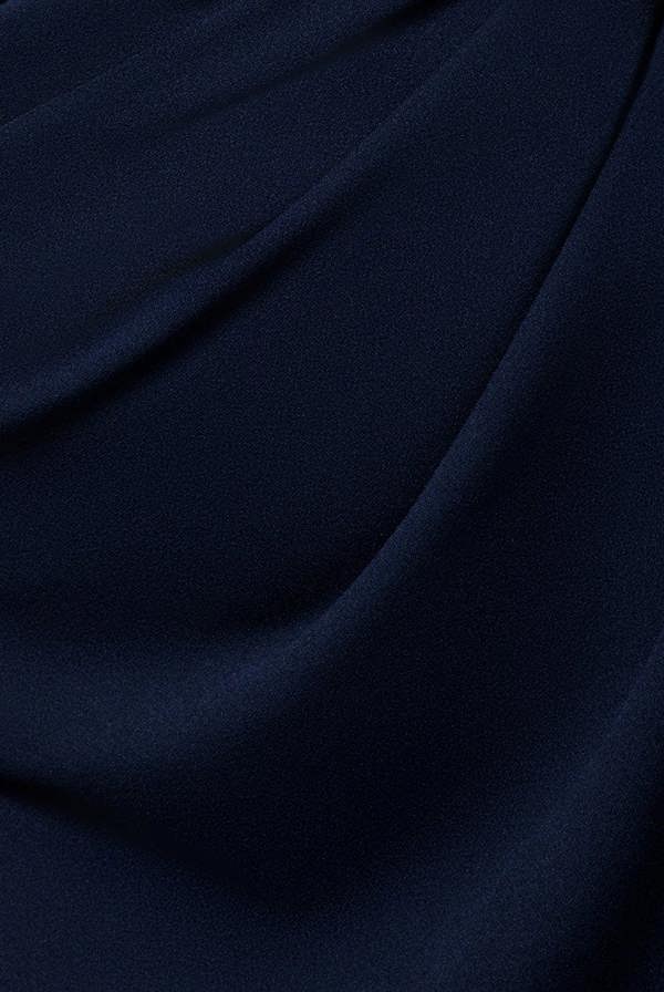 One Shoulder Evening Maxi Dress - Navy DR3231