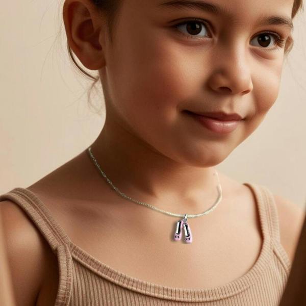 Aye Do Gifts Childs Ballet Shoes Silver Necklace