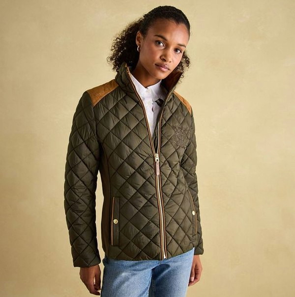Joules BRAEMAR LUXE Womens Coat Heritage Green
