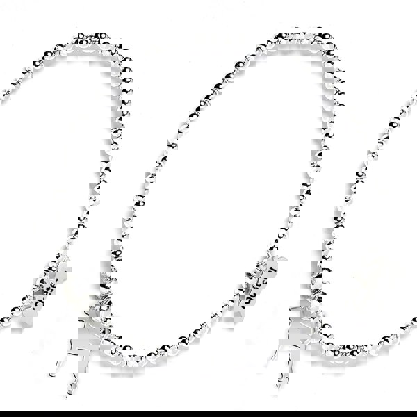 Foxhound Silhouette Silver Ball Bead Bracelet - Personalised - MYLEE London