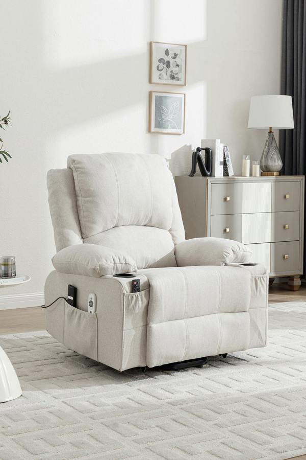 Living and Home Electric Single-Seat Recliner Chair with Heating & Massage Function