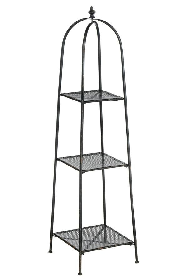 New York Loft Black 3 Tier Shelf Unit