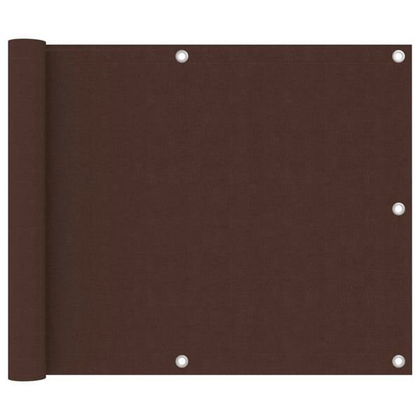 Berkfield Balcony Screen Brown 75x600 cm Oxford Fabric