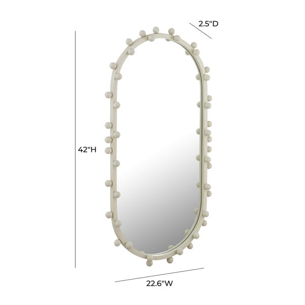 Furniture Edit Bubbles Ivory Large Oval Wall Mirror