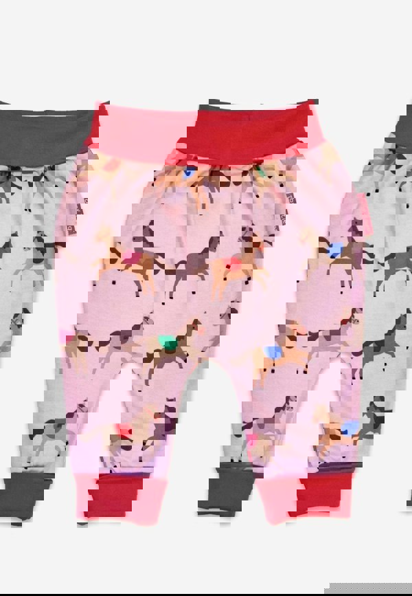 Organic Pink Horse and Pony Print Yoga Pants - Toby Tiger