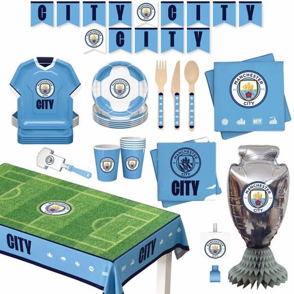 Manchester City FC All in One Party Box Set, Kitchen Accessories, Sports, Gift