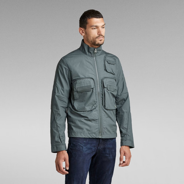 G-Star Raw Overshirt Bound Pocket Track Bomber Jacket - Grey