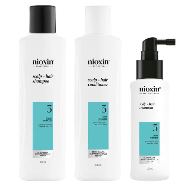 Nioxin Pro Clinical Gifts & Sets System 3 Kit for Coloured Hair with Light Thinning