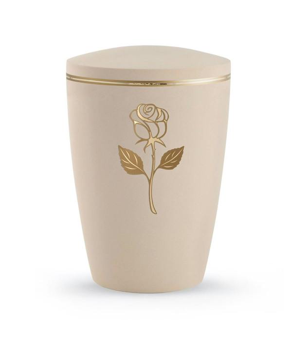 Memorials Direct Arboform Rose Urn (Cream and Gold) - XL Adult