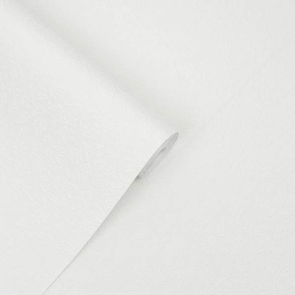 Laura Ashley Annecy Paintable Wallpaper - White - 10m