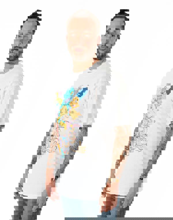 Nickelodeon Unisex White Classic Nick 90's Short Sleeved T-Shirt