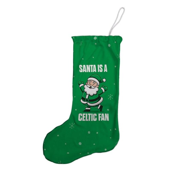 BritishmadeGifts Santa is a Celtic Football Fan - Christmas Stocking