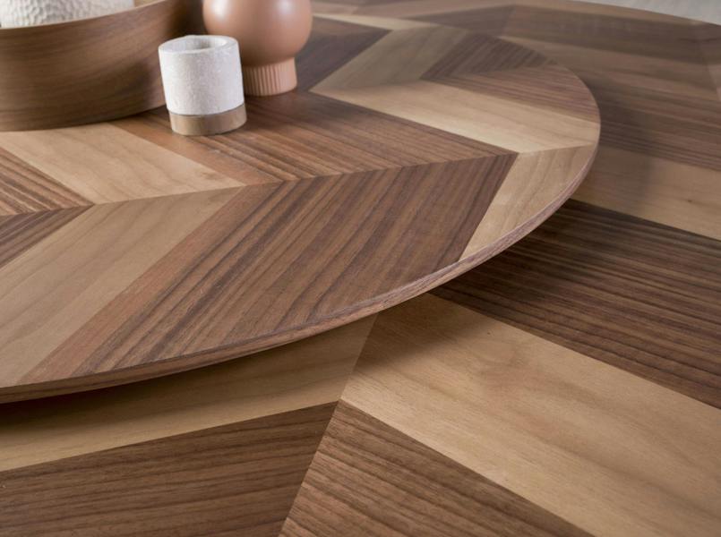 Angel Cerdá Round walnut dining table 1130