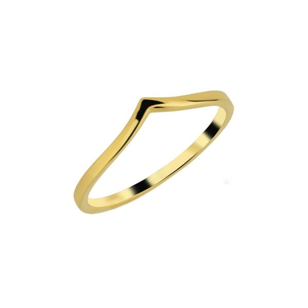 Spero London Sterling Silver Plain Polished Wishbone V Ring