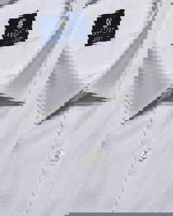 Steel & Jelly Printed White Floral Long Sleeve Smart Shirt