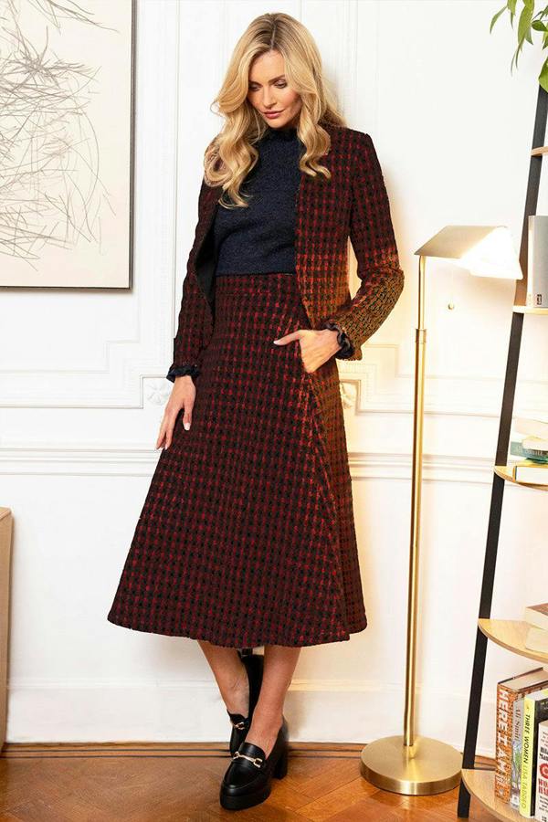 HotSquash A-Line Midi Skirt With Pockets