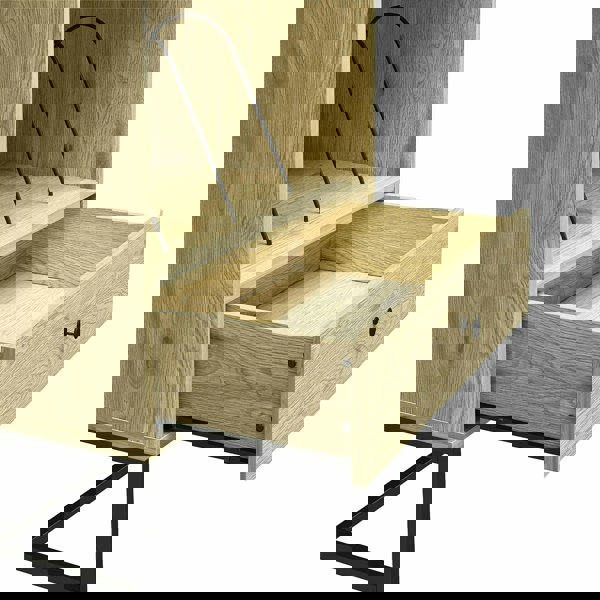 Dorel Home Tamlin Record Stand Linseed Oak