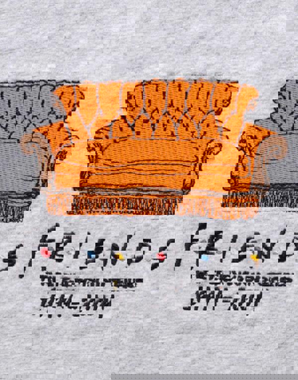 Friends Girls Grey Central Perk Couch Cropped Short Sleeved T-Shirt