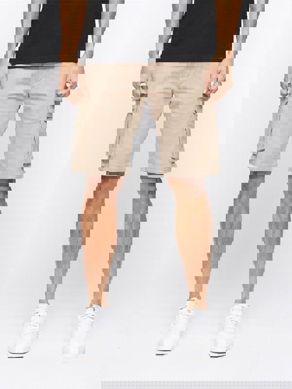 Crosshatch Frentons Cargo Shorts Stone