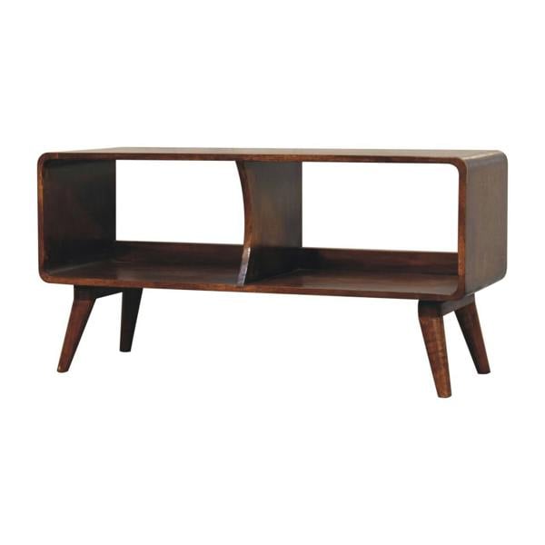 Artisan Furniture Curved Chestnut Double Slot Media Unit