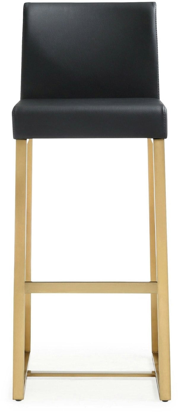 Furniture Edit Denmark Black Gold Steel Barstool Set of 2