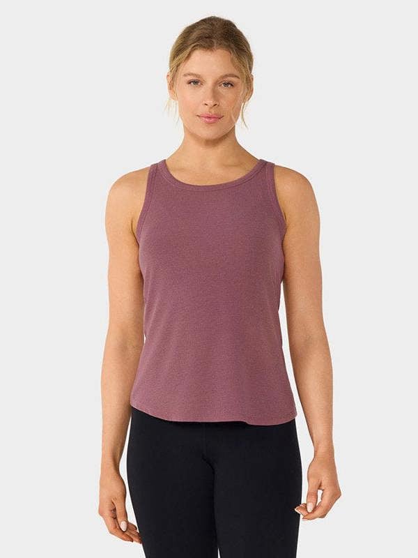 Tavi Relaxed Rib Women's Tank Top - Deep Ember