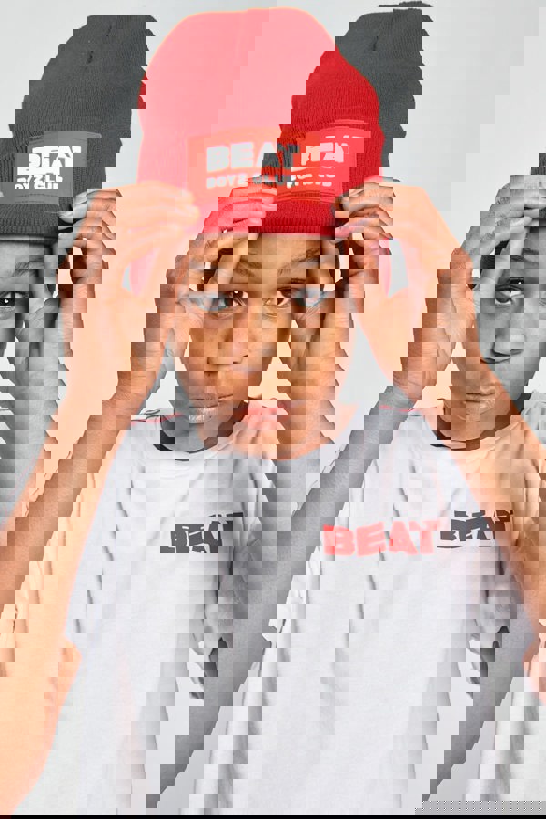 Beat Boyz Club Badge Beanie Hat - Red