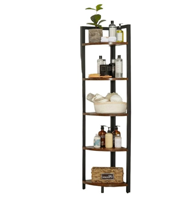 Modcraft Industrial Style 5-Tier Freestanding Corner Shelf