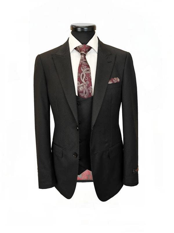 Men's 3-Piece Black Slim Fit Suit