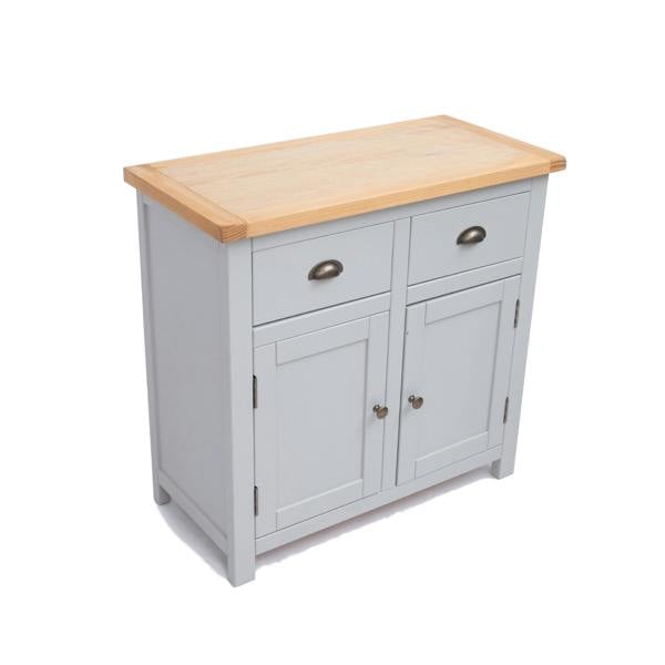 Cabinet Bits Argenta Light Grey 2 Drawer 2 Door Sideboard Brass Cup Handle