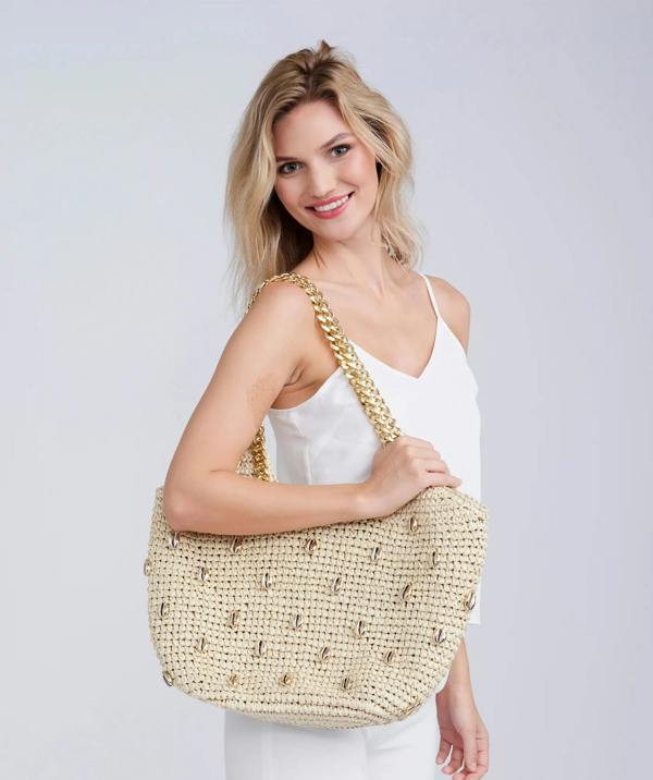 Pia Rossini Koa - Straw Tote Bag