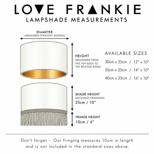 Love Frankie Teal Summer Meadow Velvet Lampshade with Gold Lining and Fringing