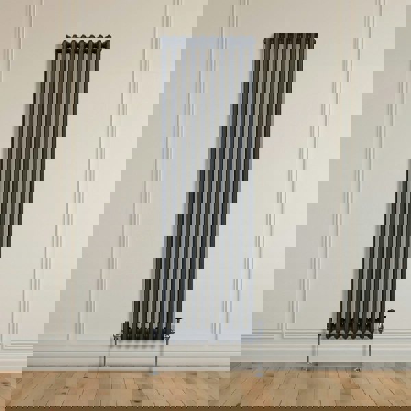 Monstershop Traditional 3 Column Radiator - 1800 x 472mm - Anthracite Grey