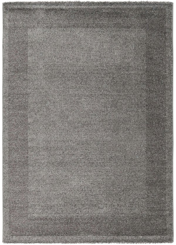 Modern Living Room Rug Bordered Design in Grey | The Rugs