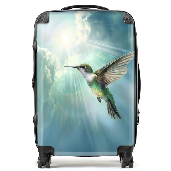 Warren Reed Hummingbird In A Beautiful Sky Suitcase