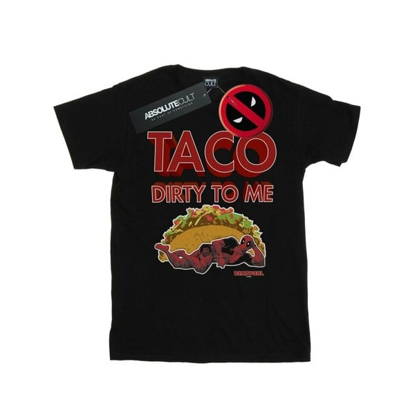 Marvel Mens Deadpool Taco Dirty To Me T-Shirt - Black