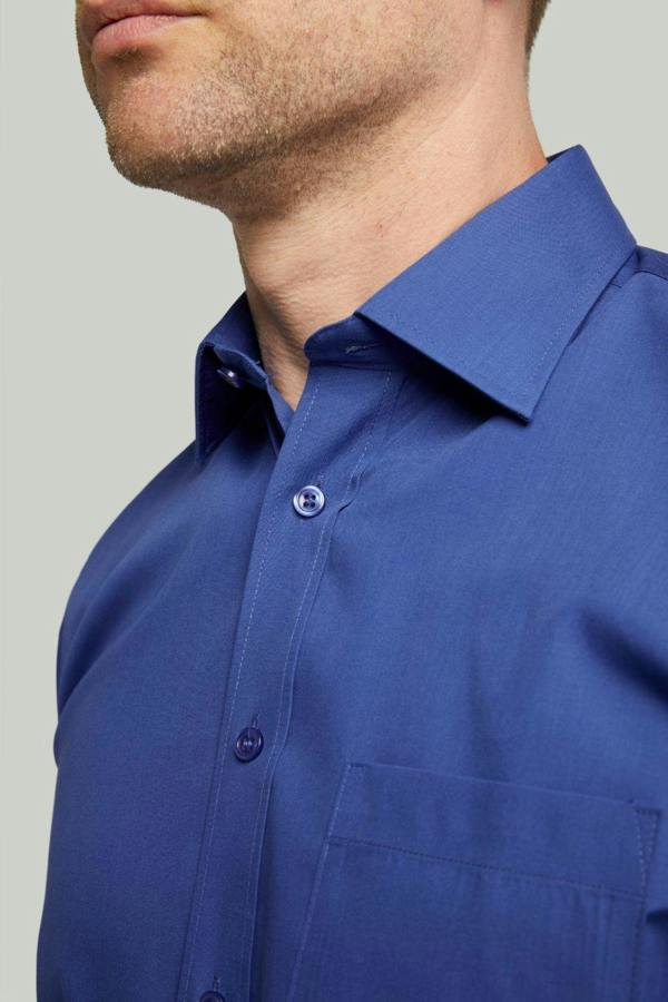 Royal Blue Long Sleeve Cotton Rich Non-Iron Shirt
