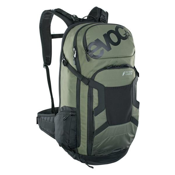 EVOC FR Tour E-Ride Protector Backpack - Dark Olive/Black