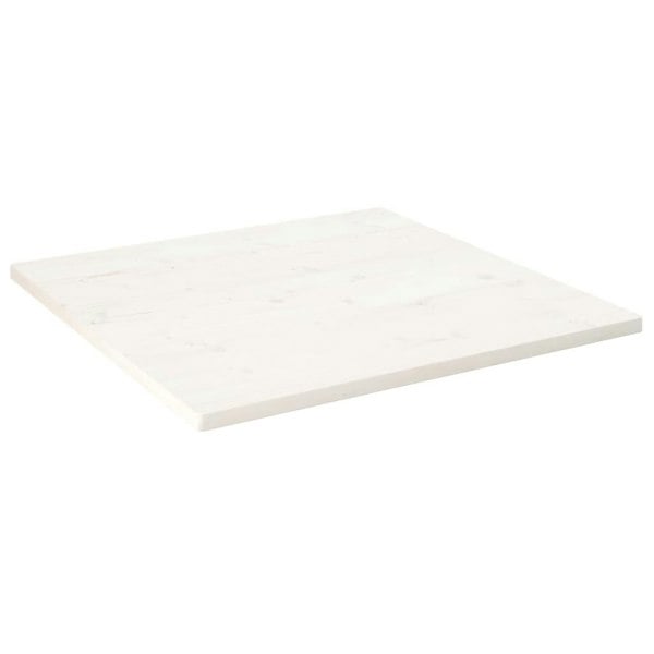 Berkfield Table Top White 80x80x2.5 cm Solid Wood Pine Square