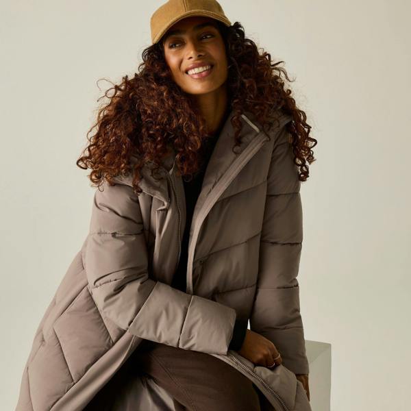 Regatta Womens/Ladies Eloria Long Length Padded Jacket - Mocha